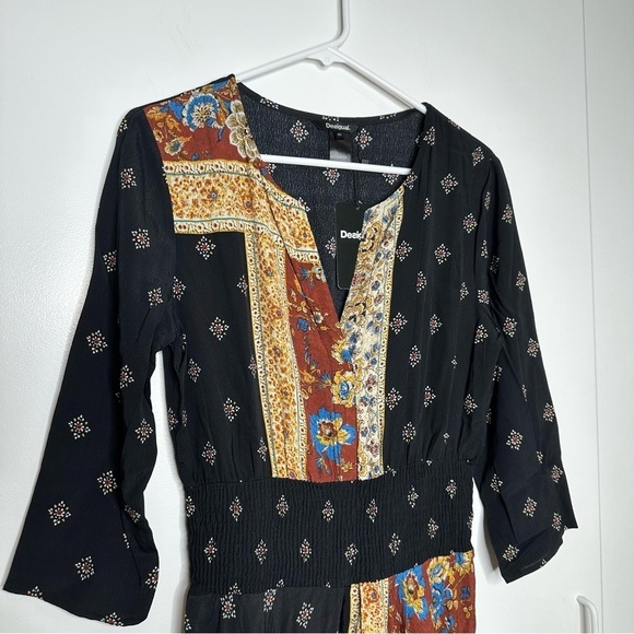 NWT DESIGUAL Women’s Gelia Bohemian Handkerchief Midi Dress Size 40 US 6 - Picture 4 of 10